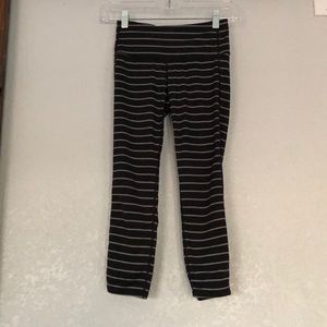Black striped crop Athleta leggings